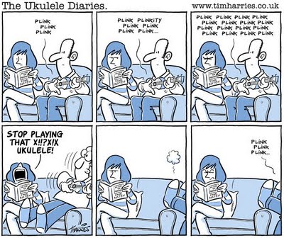 Tim Harries ukulele advice cartoon