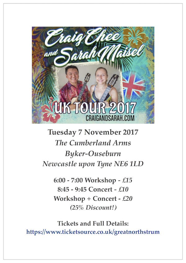 2017-11-07 Chee Maisel Newcastle Poster 600x848